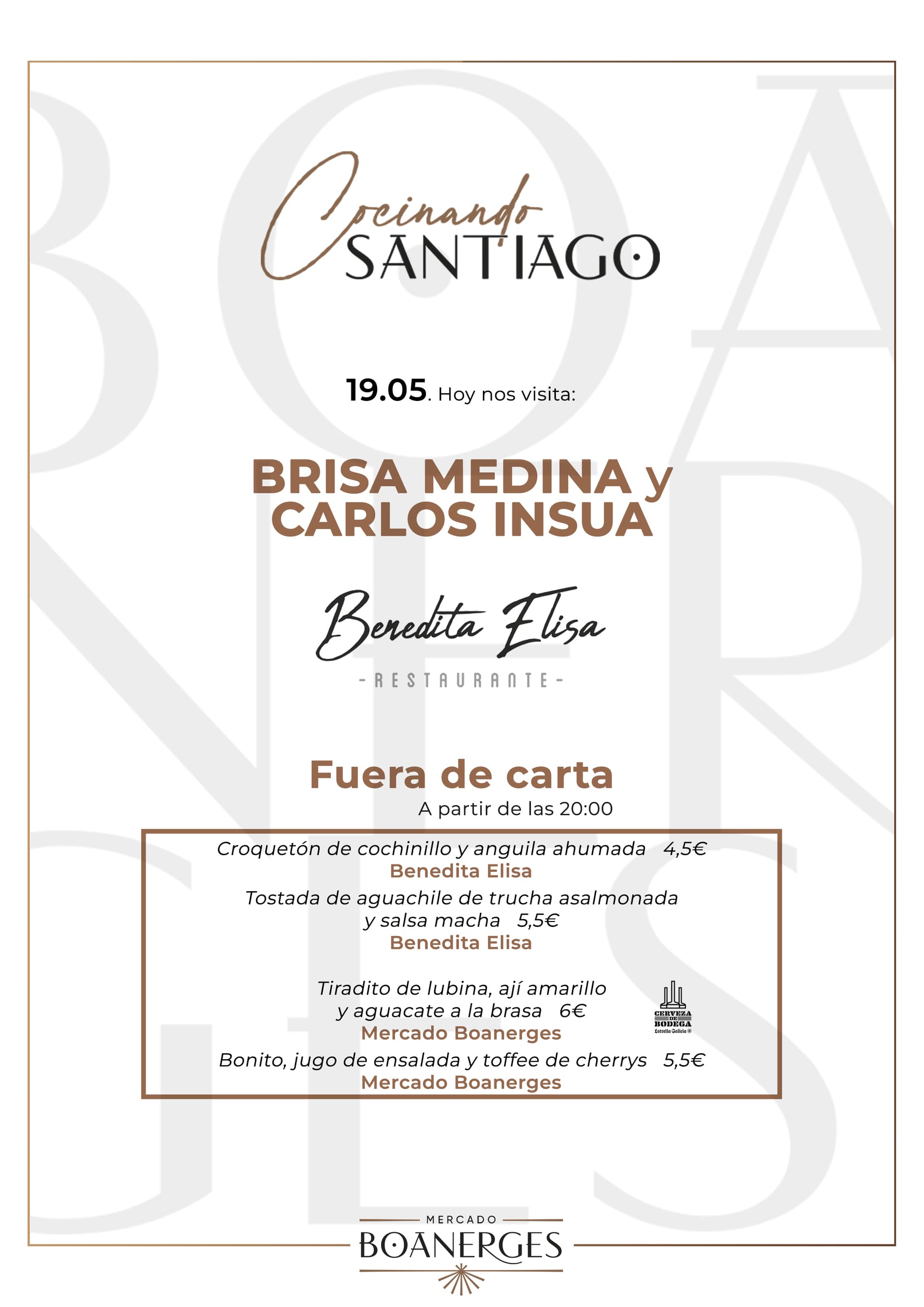 PORTADA CARTA BENEDITA ELISA COCINANDO SANTIAGO