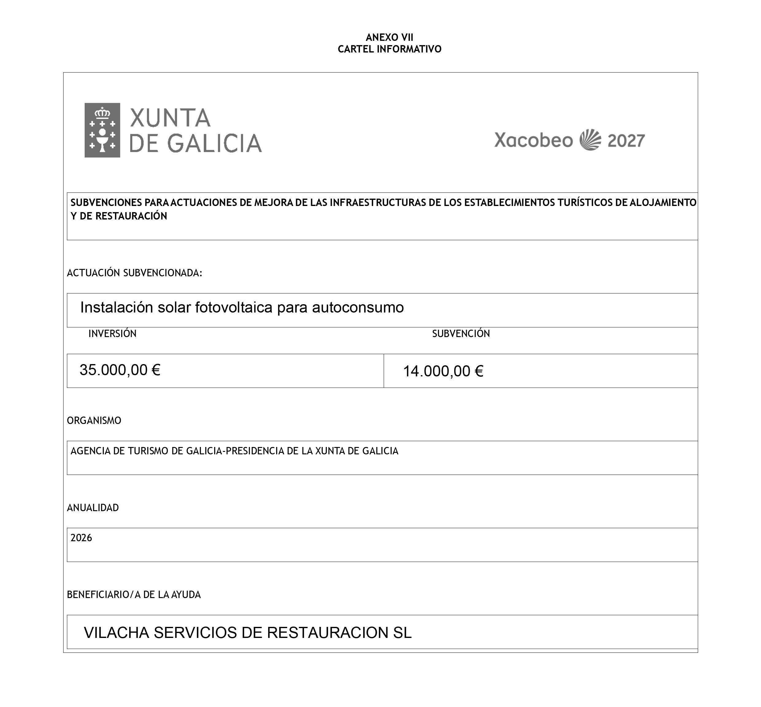 CARTEL AYUDA PLACAS SOLARES